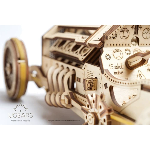 Механічний 3D пазл UGEARS "Спорткар U-9 Гран-прі" (70044) фото 14