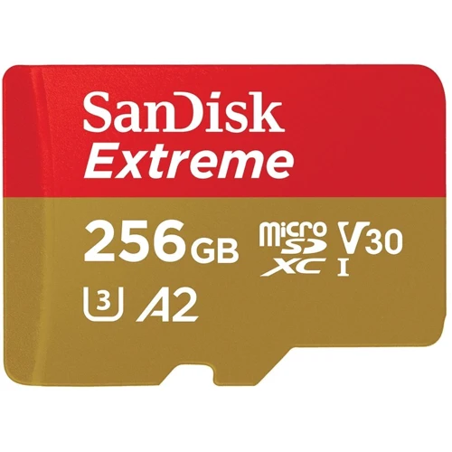 Карта пам'яті SanDisk 256GB microSDXC Class 10 UHS-I U3 V30 A2 Extreme (SDSQXA1-256G-GN6MN)