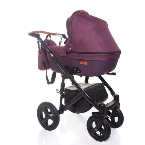 Универсальная коляска 2-в-1 Broco Capri textile burgundy: Количество блоков 1