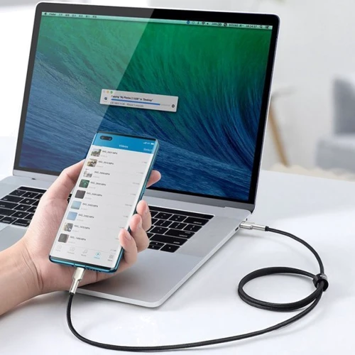 Кабель Baseus Cable USB-C to USB-C Cafule Metal 100W 1m Black (CATJK-C01) фото 5