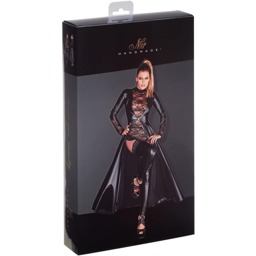 Платье Noir Handmade F128C Powerwetlook gown coat Вlack, L