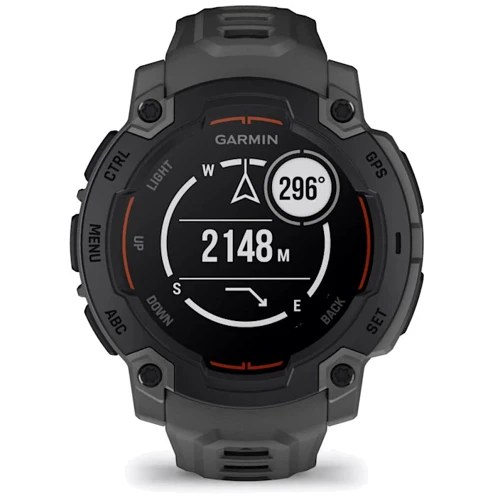 Смарт-часы Garmin Instinct E 45mm Black with Charcoal Band (010-02933-00): Фитнес-функции Пульсометр, Подсчет калорий, Шагомер, Альтиметр, GPS-модуль, Секундомер, Пульсоксиметр