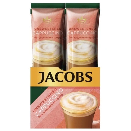Напиток кофейный растворимый Jacobs Cappuccino Unsweetened 3в1 без сахара 10х14 г (8714599106389): Вид напитка Напиток кофейный растворимый