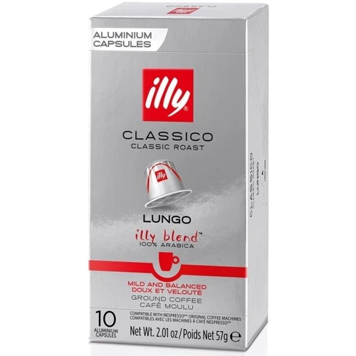 Кофе в капсулах ILLY Classico Lungo 100% Арабика 10x5.7 г (8003753158617): Вес нетто 57 г