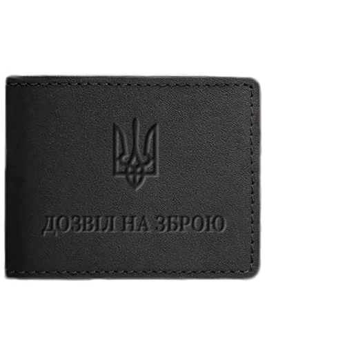 Обложка для разрешения на оружие BlankNote черная (BN-OP-12-g)