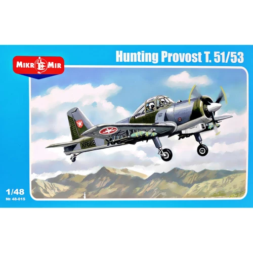 Модель Micro-mir Учебно-тренировочный самолет Hunting Provost T51/53 (вооруженная версия) (MM48-015)