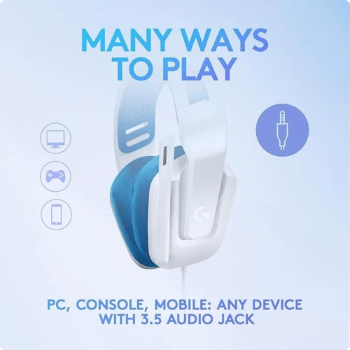 Наушники Logitech G535 Lightspeed Wireless Gaming Headset White(981-001029): Время работы, ч 33