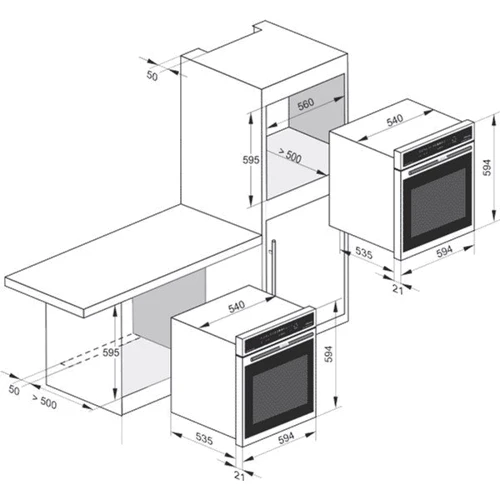 Духовой шкаф электрический Kaiser EH 6424 RotBe Eco: Объем, л 68