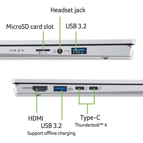 Ноутбук Acer Swift Go 14 SFG14-74-59GG (NX.JCWEU.002) UA: Операційна система Windows 11