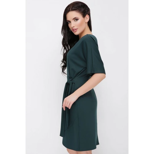 Платье FashionUp PL-1619C 50 зеленое повседневное до середины бедра: Состав Вискоза, Эластан