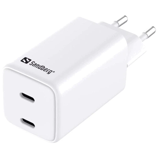 Зарядное устройство Sandberg Wall Charger 2xUSB-C 65W White (441-56)
