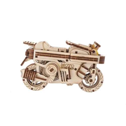 Механический 3D пазл UGEARS Мото Компакт Складной скутер (70168) фото 10