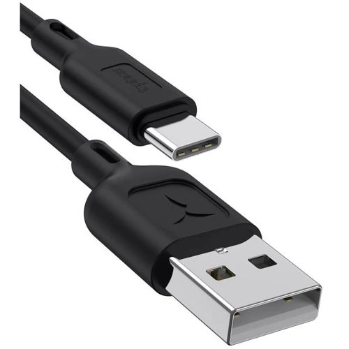 Кабель T-PHOX USB Cable to USB-C Fast 3A 1.2m Black (T-C829 Black): Тип USB Cable - USB-C