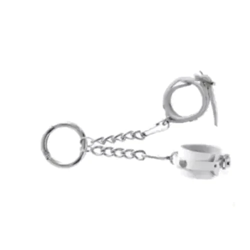 Брелок Наручники с пряжкой Белый