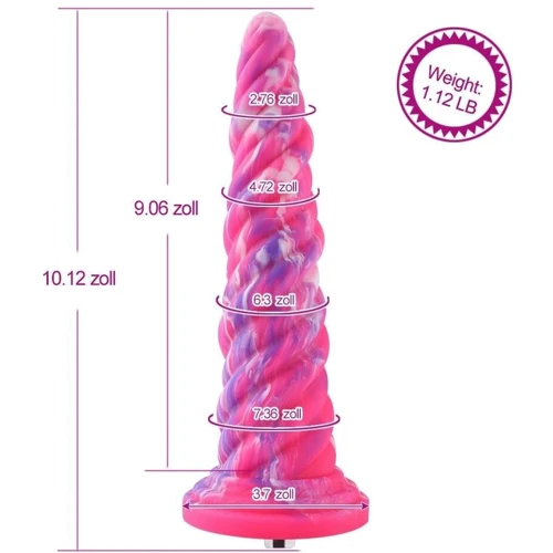Фантазийный фаллоимитатор 10.12″ для секс-машин Hismith Silicone Dildo rose Monster Serie
