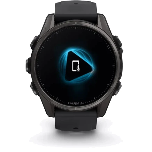 Смарт-часы Garmin Fenix 8 AMOLED 43mm Sapphire Carbon Grey DLC with Black/Pebble Grey Silicone Band (010-02903-21): Материал корпуса титан