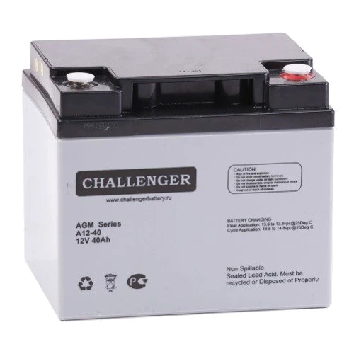 Аккумулятор Challenger A12-40 (AGM,12В, 40Ач): Тип AGM