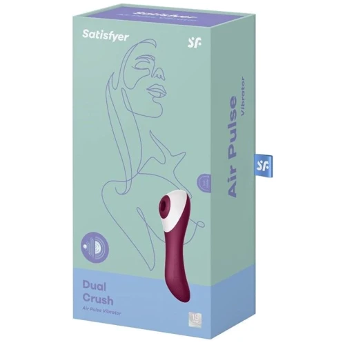 Вакуумный стимулятор с вибрацией Satisfyer Dual Crush Wine Red