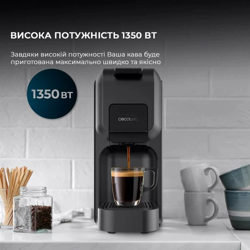 Кавоварка CECOTEC FREESTYLE COMPACT BLACK (CCTC-01851): Тип капсульная кофеварка эспрессо