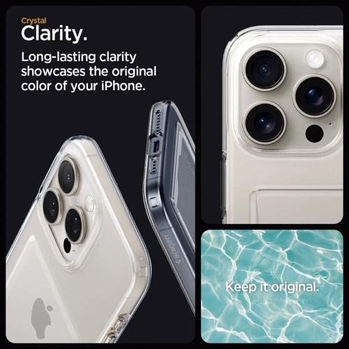 Чехол для iPhone Spigen Crystal Slot Crystal Clear (ACS06587) for iPhone 15 Pro Max фото 8