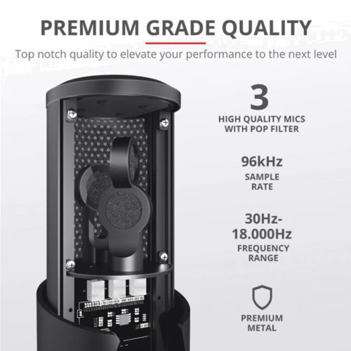Мікрофон Trust GXT 258 Fyru USB 4-in-1 Streaming Microphone Black (23465) фото 10