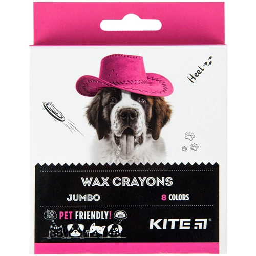 Крейда воскова Kite Jumbo Kite Dogs 8 кольорів (K22-076)
