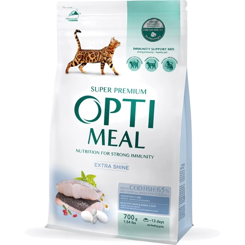 Сухой корм Optimeal Adult Cats для кошек с высоким содержанием трески 0.7 кг (4820215364447)