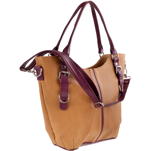 Женская сумка тоут Laskara светло-коричневая (LK-10244-straw-cognac): Стиль Повседневный (Casual)