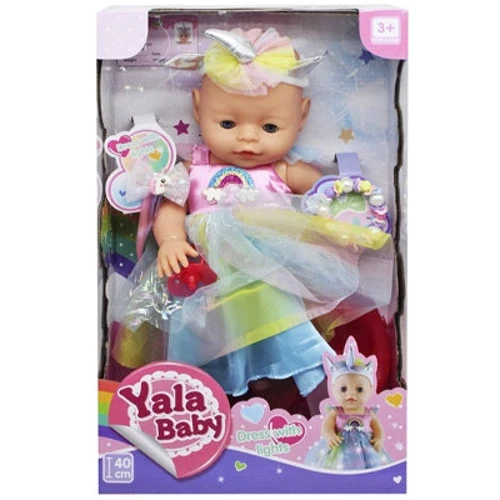 Пупс Mic Yala Baby в разноцветном платье (YL1976C)