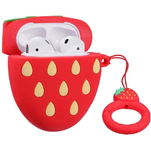 Чехол для наушников TPU Case Smile Fruits Strawberry for Apple Airpods: Тип Чехол