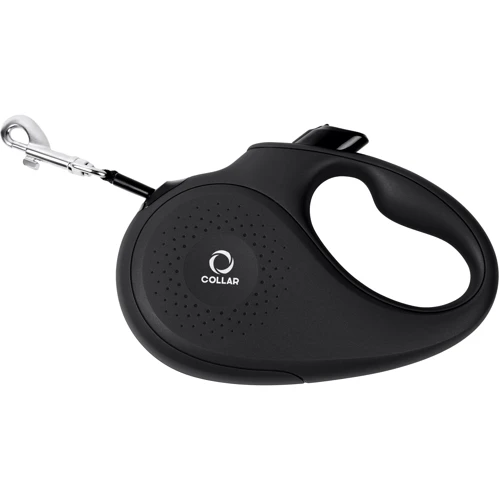Поводок-рулетка COLLAR для собак до 25 кг, 5 м черная (81251)