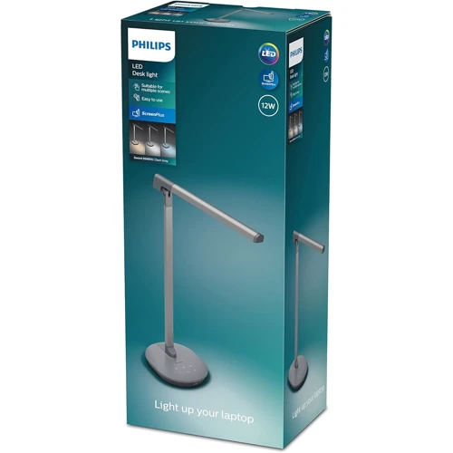 Лампа настольная Philips LED Reading Desk lamp Sword 12W, 6500/4000/2700К, темно-серый: Назначение Для кабинета