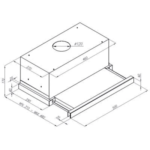 Вытяжка Perfelli TL 5207 IV: Рекомендуемая площадь помещения (при высоте 2,7 м), м² более 28,5 кв.м