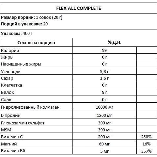 All Nutrition Flex All Complete 400 g Lemon: Форма випуску Порошок