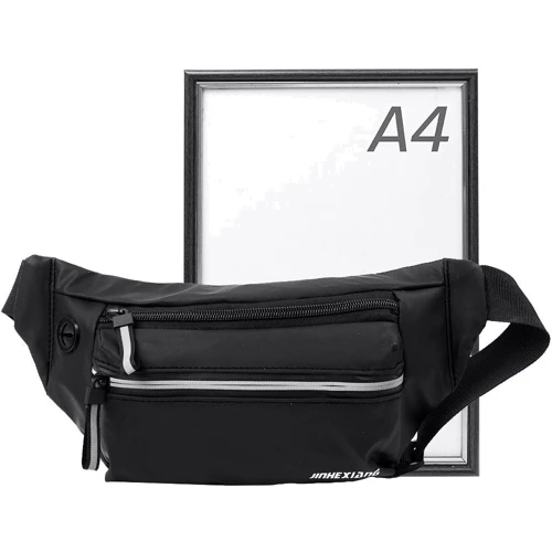 Мужская поясная сумка Valiria Fashion черная (4DETBP3252-2): Фактура Тканая