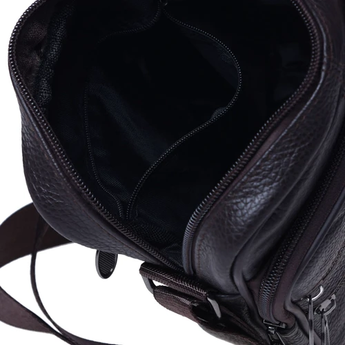 Мужская сумка через плечо Borsa Leather коричневая (K14012-brown): Пол Мужской