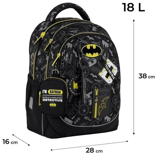Набор Kite рюкзак + пенал + сумка для обуви 700 DC Batman (SET_DC25-700M) фото 17