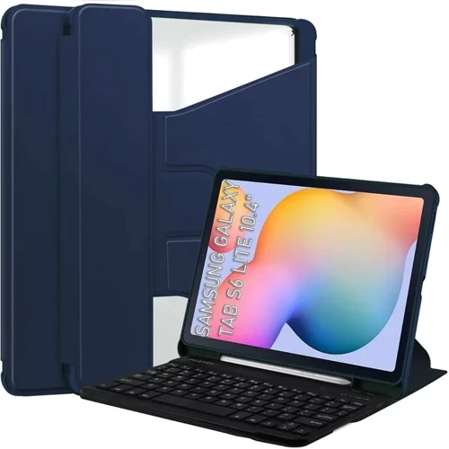 Аксессуар для планшетных ПК BeCover Case Rotatable Smart Keyboard Deep Blue for Samsung Galaxy Tab S6 Lite 10.4 P610/P613/P615/P619 (712405)