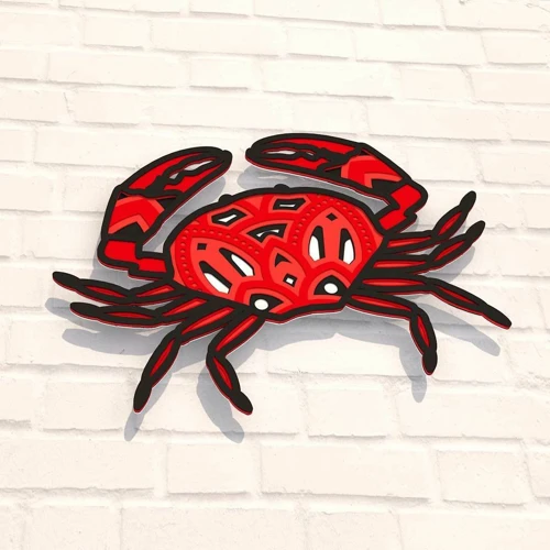 Деревянная картина-раскраска Wortex Woods Морской краб 30x22 (3DP11001)