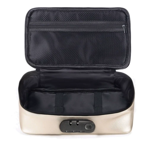 Кейс для игрушек Dorcel Discreet Вox Luxury Gold, кодовый замок, 27×16×7,62 см