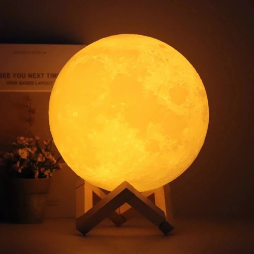 Ночник 3D Луна на подставке 11см UFT Moon light с аккумулятором 3D UFT Moon Light 11 см фото 5