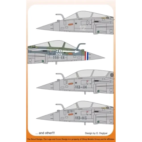 Декаль Authentic Decals для літака Dassault Rafale B/C/M with mission marking AD4864