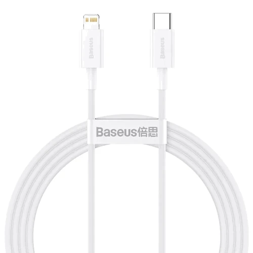 Кабель Baseus Cable USB-C to Lightning Superior Series Fast Charging PD 20W 1.5m White (CATLYS-B02)