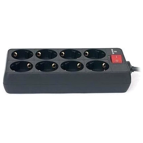 Сетевой фильтр REAL-EL RS-8 PROTECT 3m black (EL122300022): Количество розеток, шт 8