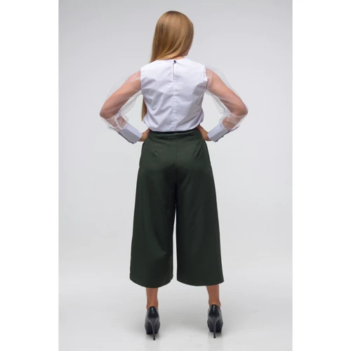 Брюки FLFashion Дебют ТКД 2723 52 зеленые: Сезон Демисезон
