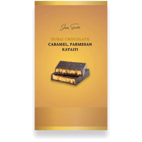 Шоколад Laviva Chocolate Dubai Chocolate Caramel Дубайский Карамель и катаифи 200 г (UA-0312)