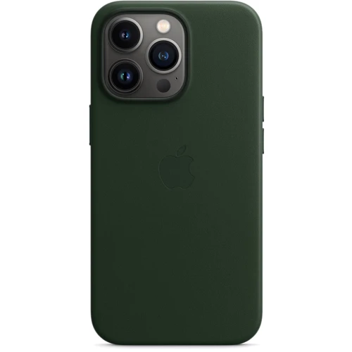Чехол для iPhone Apple Leather Case with MagSafe Sequoia Green (MM1G3) for iPhone 13 Pro