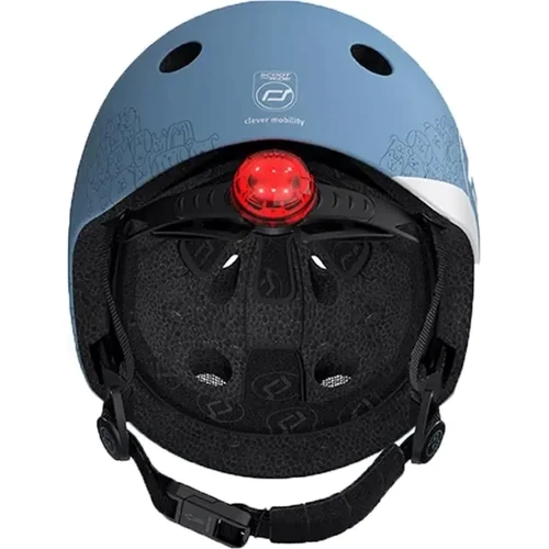 Шолом дитячий Scoot and Ride Світло-синій з ліхтариком 45-51см (SR-210225-STEEL): Розмір ХХS