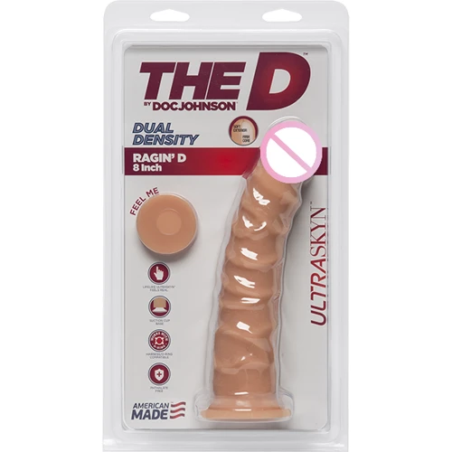 Фаллоимитатор Doc Johnson The D - Ragin D - 8 Inch Without Balls - ULTRASKYN