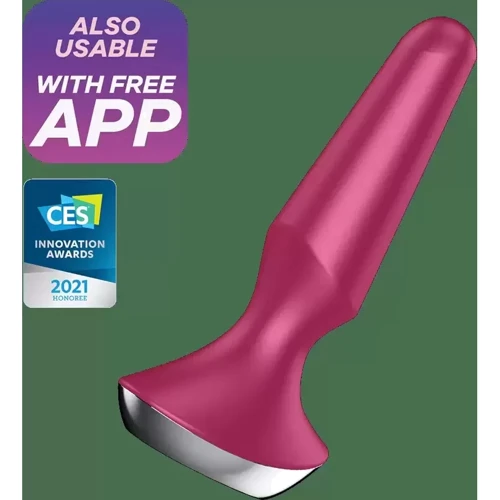 Анальная смарт-пробка Satisfyer Plug-ilicious 2 (малиновая)